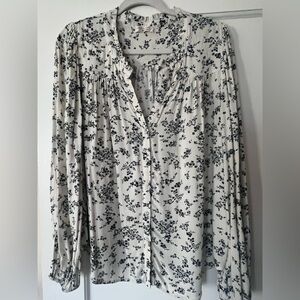 Lovestitch Black and White Floral Blouse